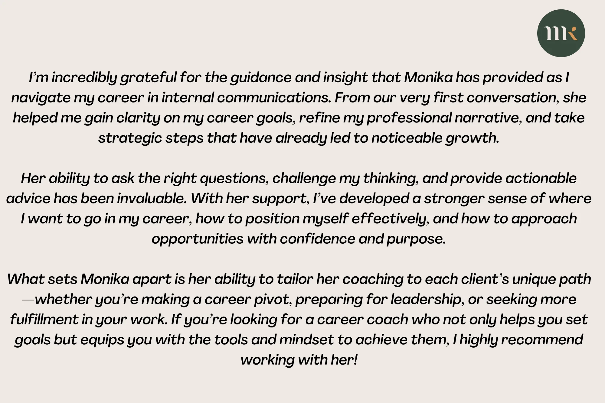 Internal Communications Manager - LinkedIn Recommendation
